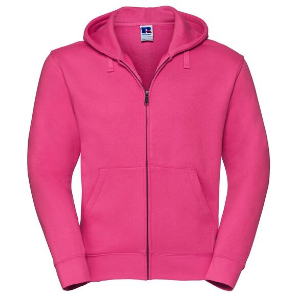 Russell Mens Authentic Full Zip Hoodie / Fuchsia